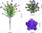 Artificial Outdoor Flowers 20 Bundles UV Resistant Monkey Grass Faux Plants White Purple